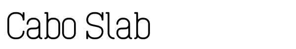 Cabo Slab font preview